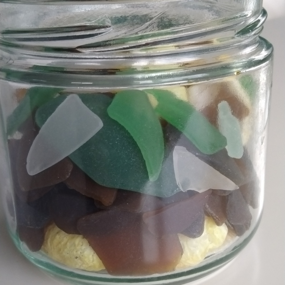 Sea Glass With Yellow Shell Collection - Picture 8 of 10